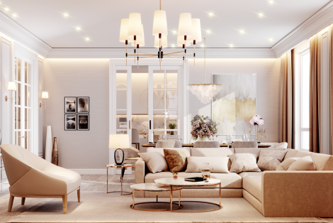 Vẻ Đẹp Quý Phái Đến Từ Phong Cách Thiết Kế Nội Thất Tân Cổ Điển