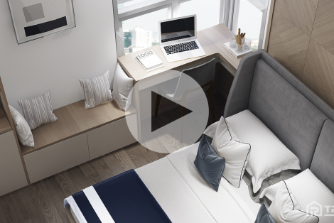 Thiết kế nội thất căn hộ 2 phòng ngủ dự án Golden Star Quận 7