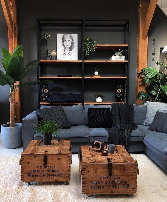 Trang trí cây xanh trong phòng khách 01