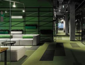 Co-working Space: Không gian rộng lớn năng động, sáng tạo.