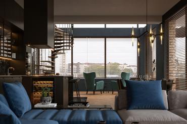 Đầy đủ tiện nghi với mẫu thiết kế căn hộ penthouse