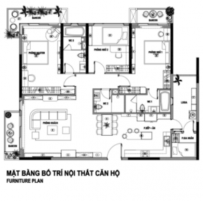 Thiết kế & thi công căn hộ 3PN 4 ban công (160m2) dự án Celadon City