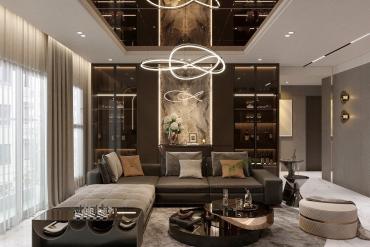 Thiết kế & thi công căn hộ 3PN 4 ban công (160m2) dự án Celadon City