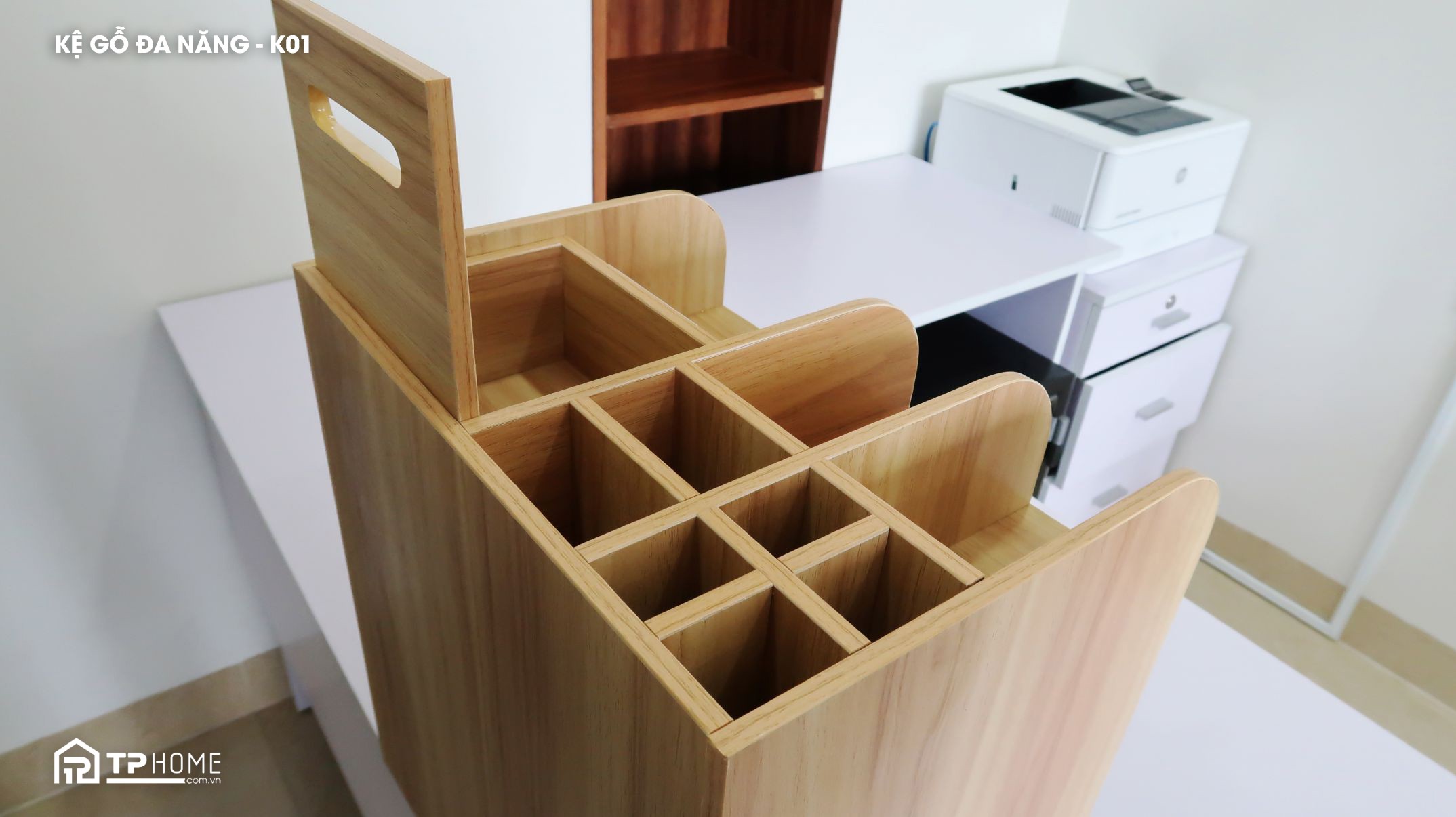 Kệ gỗ đựng văn phòng phẩm đa năng