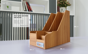 Hộp gỗ đựng hồ sơ làm quà tặng văn phòng