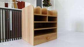 Kệ gỗ đựng văn phòng phẩm đa năng