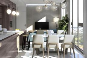 Thiết kế nội thất không gian Phòng khách tại Diamond Island.